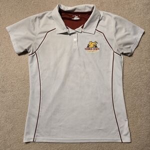 Ferris State Volleyball polo in size large, white with red trim